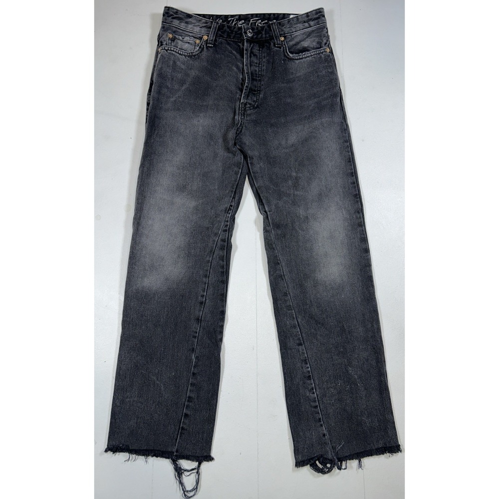 We The Free High Rise Raw Hem Jeans Button Fly Women's 25